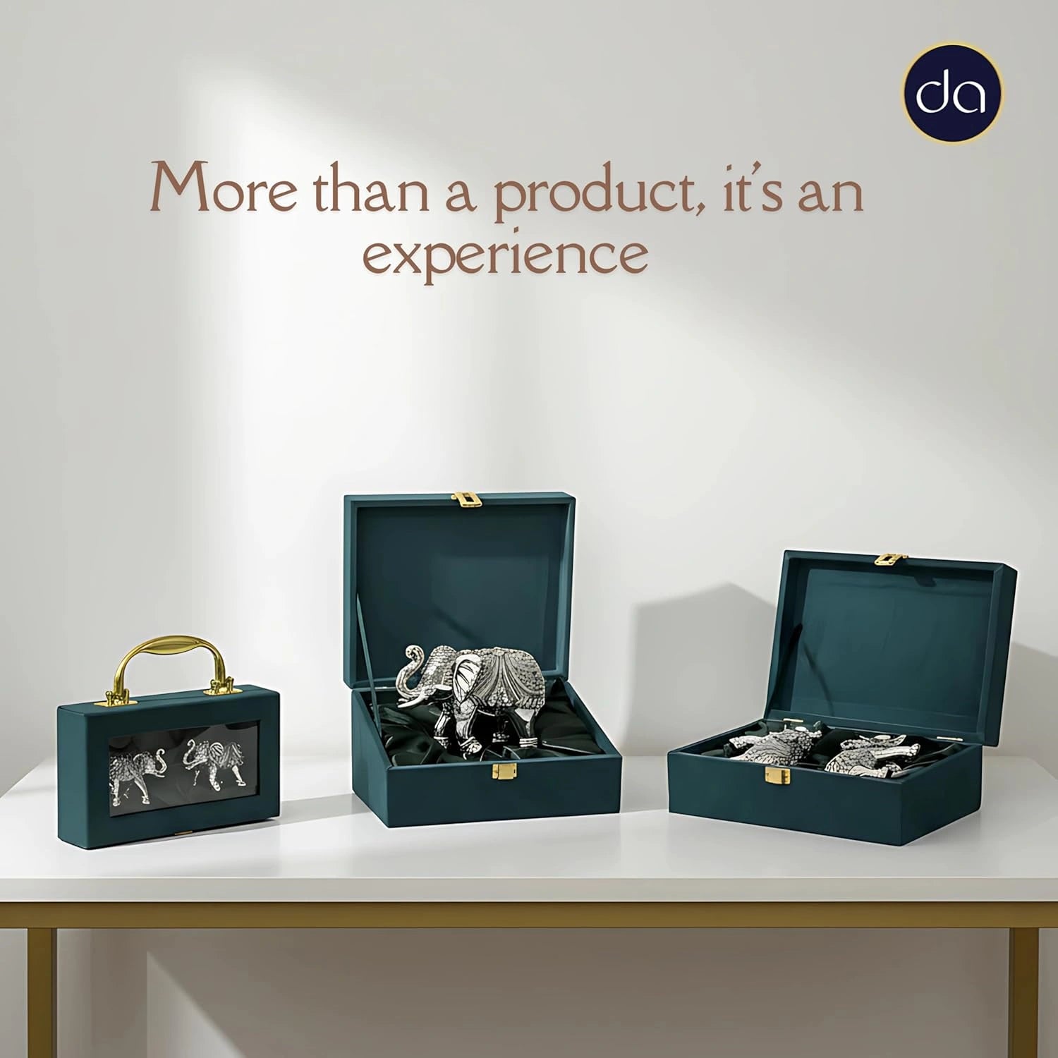 Elephant Murti Set Silver Plated