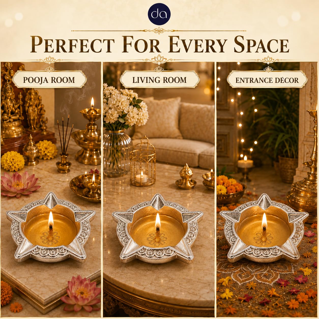 Panchmukhi deepak styled for Diwali decoration