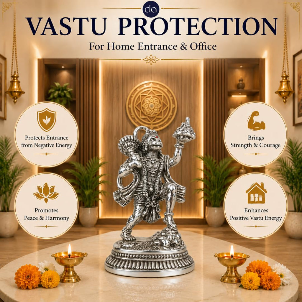 Sanjeevani Hanuman silver-plated idol size and dimensions