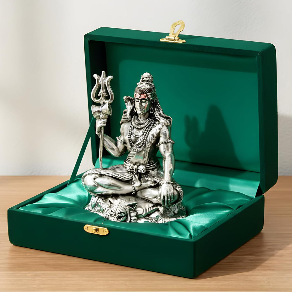 Panchmukhi Hanuman silver-plated idol styled as entrance vastu decor
