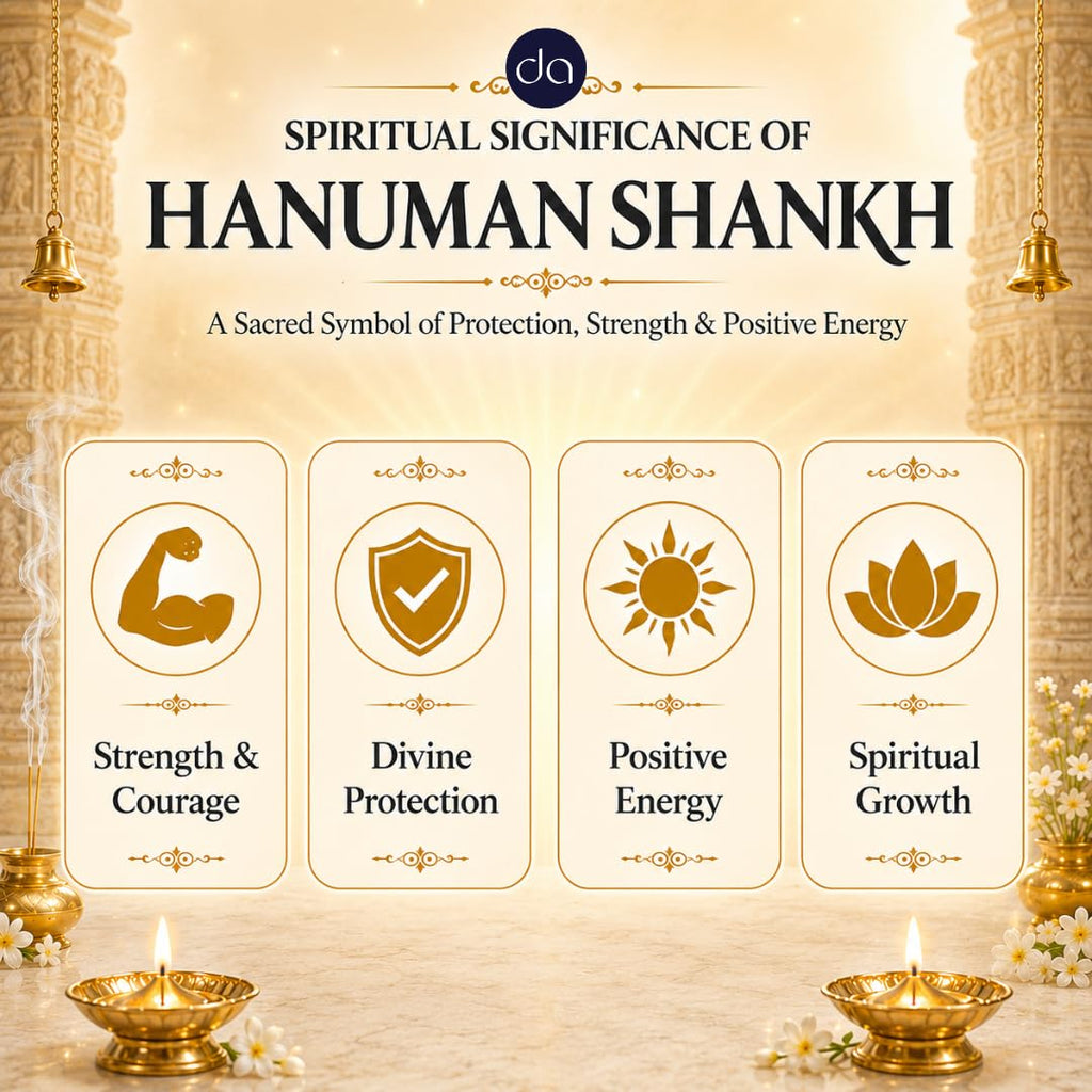 Hanuman shankh styled as office desk and vastu decor