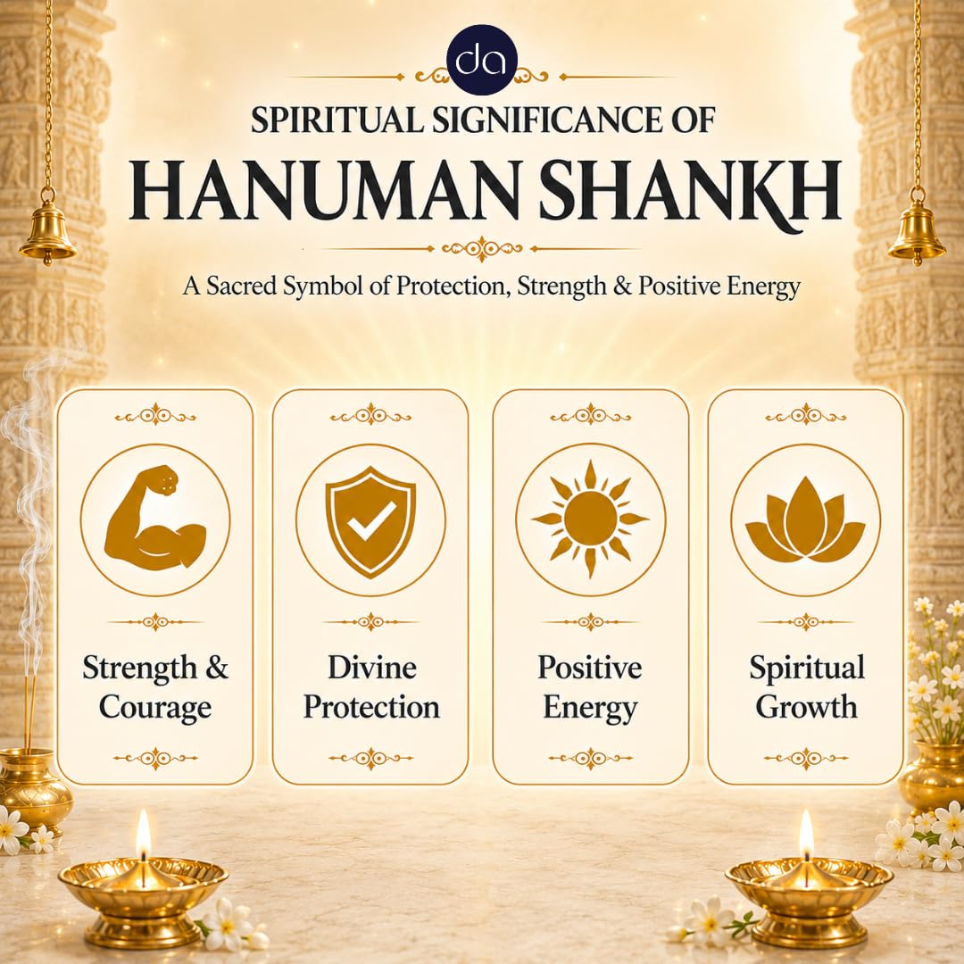 Hanuman shankh styled as office desk and vastu decor