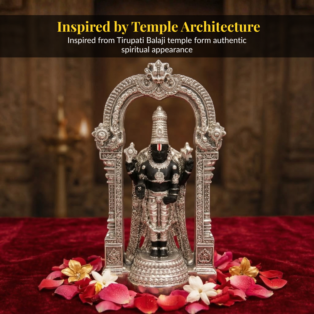 Standing Balaji Silver-Plated Idol | Medium (4.7")