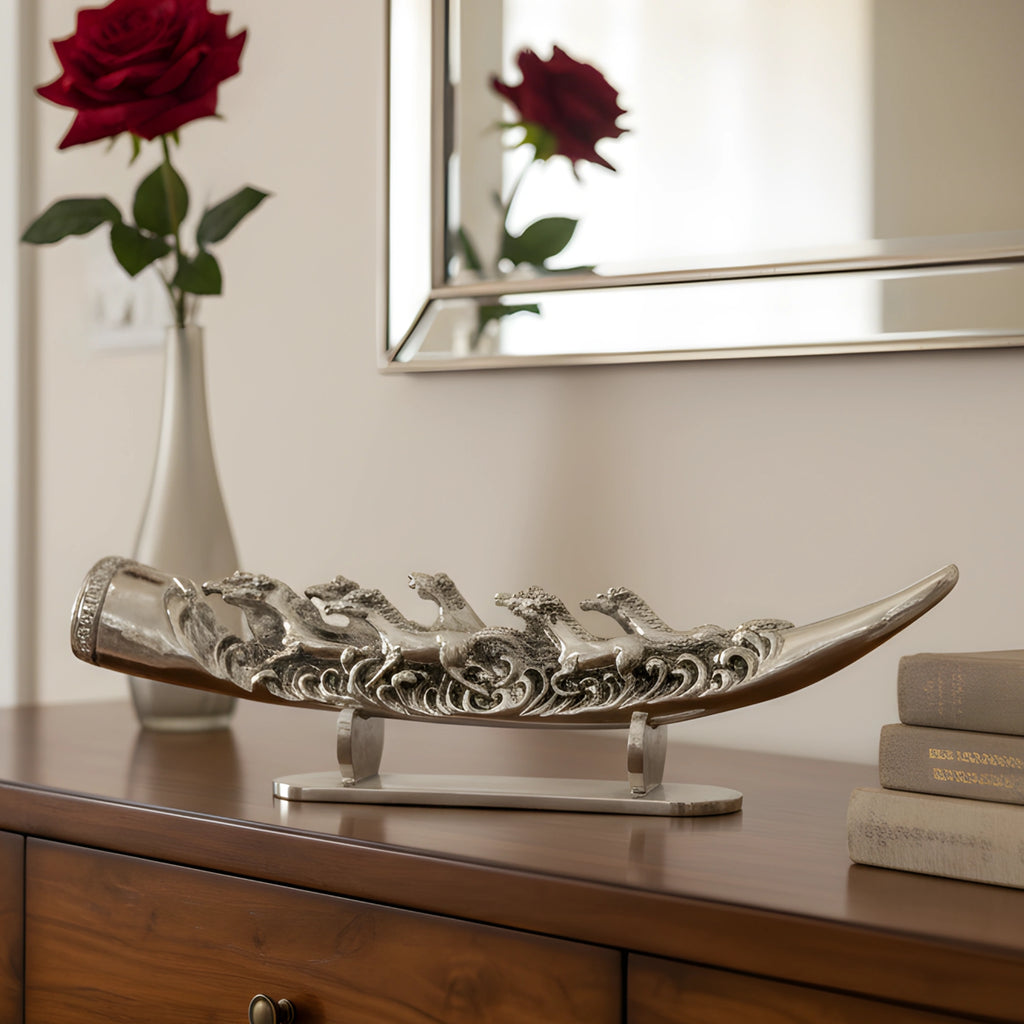 7 Running Horses Silver-Plated