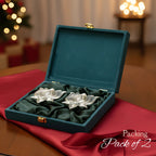 Lotus Diyas | Set of 2 Diyas |Silver Plated