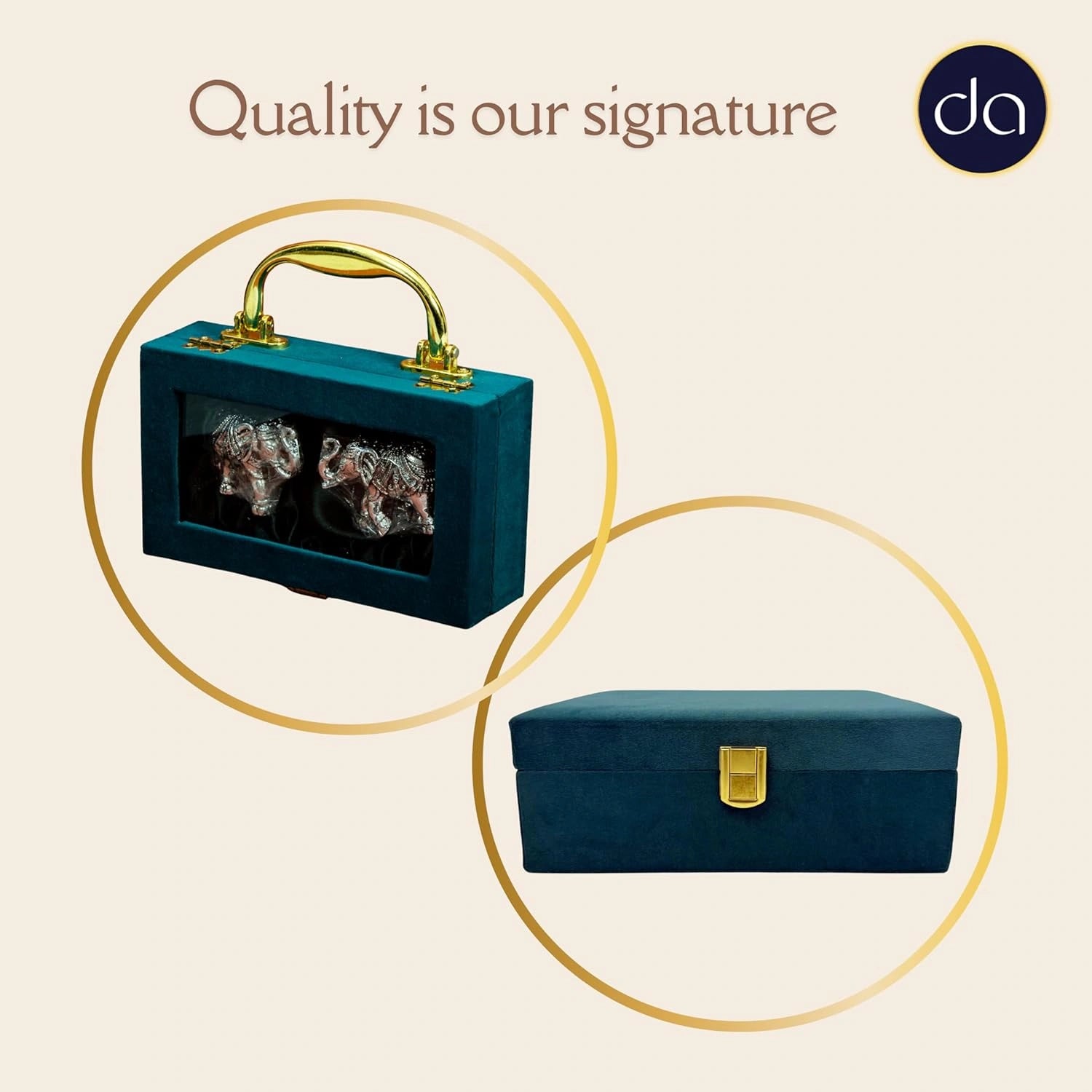 Elephant Murti Set Silver Plated