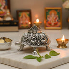 Ashta Lakshmi Tortoise Idol 999 Silver-Plated