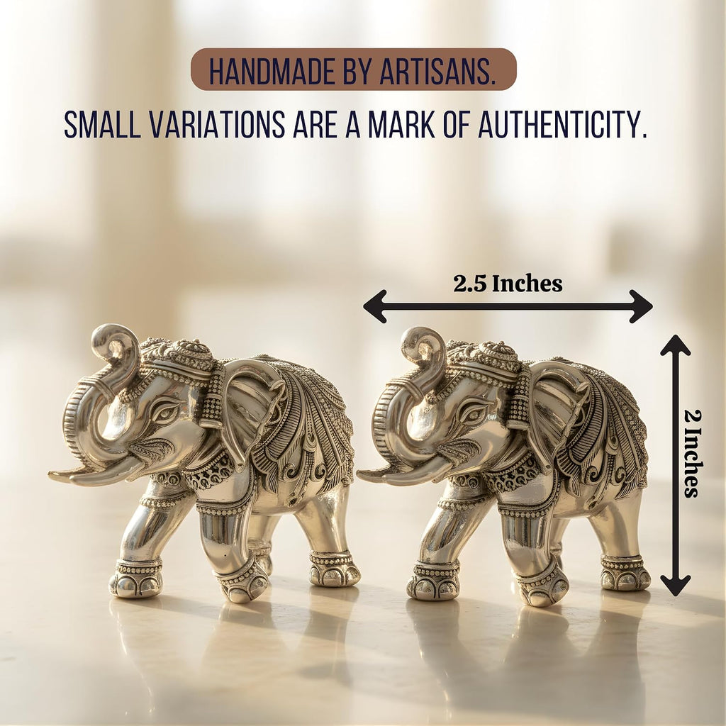 Size chart for the 2 inch elephant pair: 2.5 inches long, 2 inches tall #2-2-inch #dim