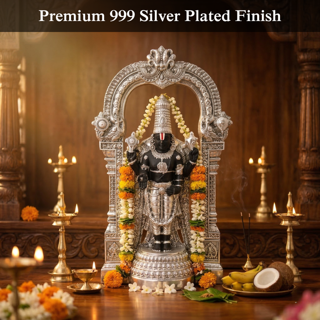 Standing Balaji Silver-Plated Idol | Medium (4.7")