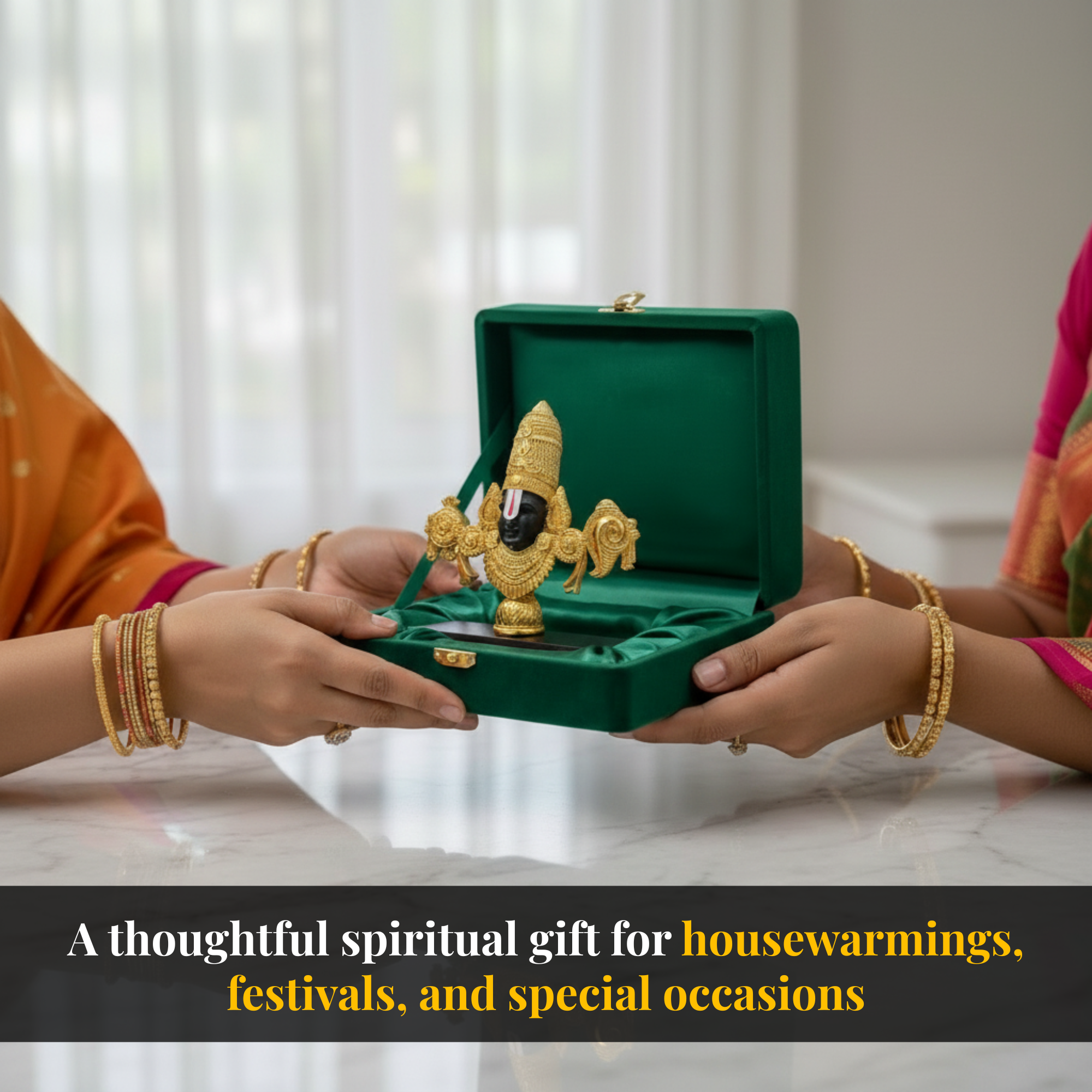 Tirupati Balaji Gold-Plated Idol