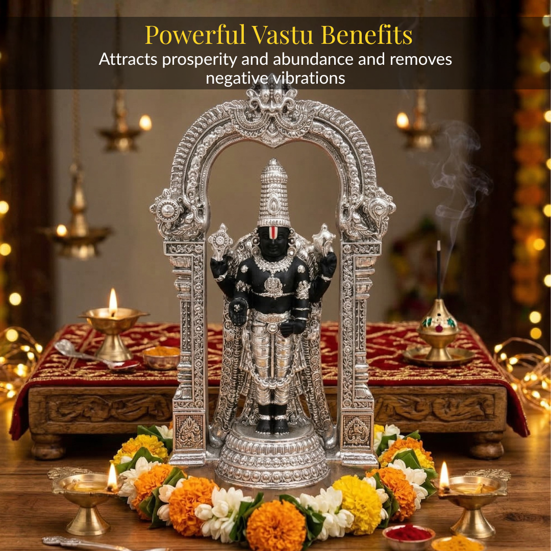 Standing Balaji Silver-Plated Idol | Medium (4.7")