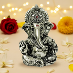 Lord Ganesha Idol – Silver-Plated