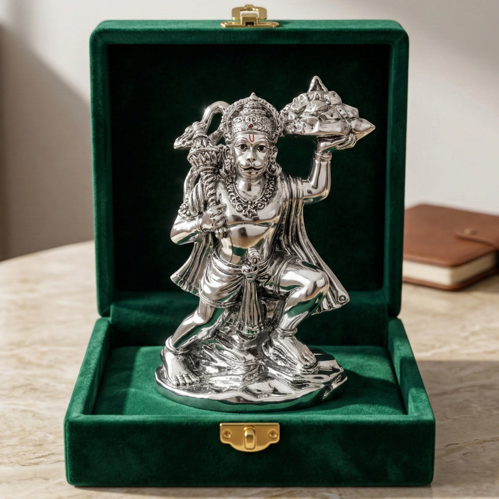 Standing Hanuman Silver-Plated Idol | Standard (5.5")