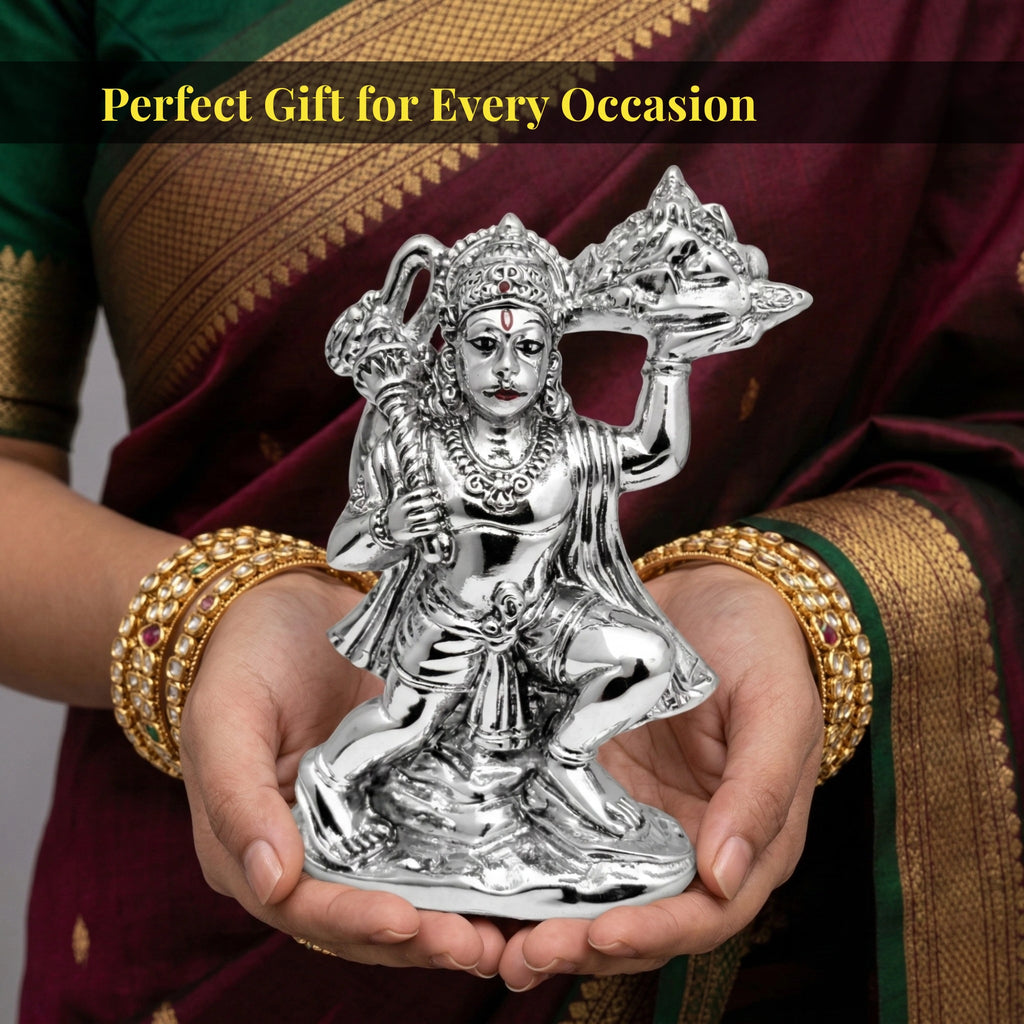 Standing Hanuman Silver-Plated Idol | Standard (5.5")