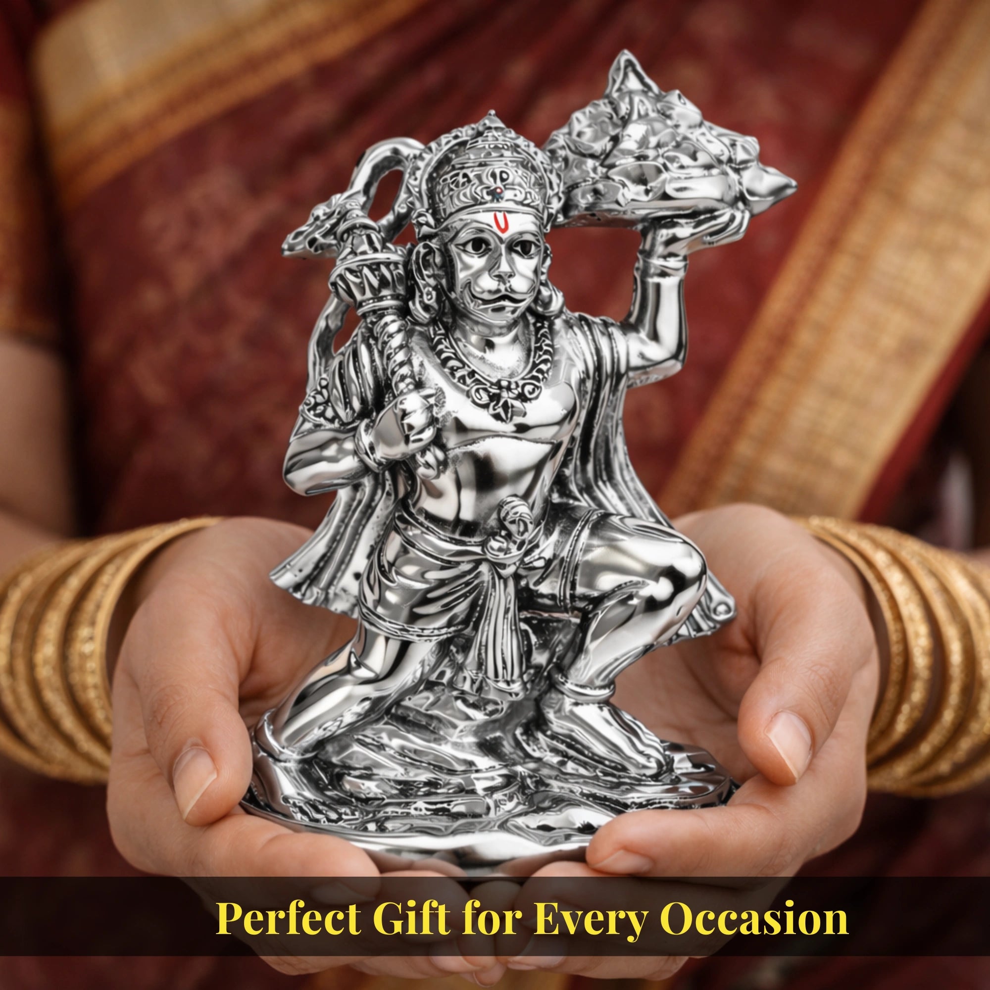 Standing Hanuman Silver-Plated Idol | Standard (5.5")