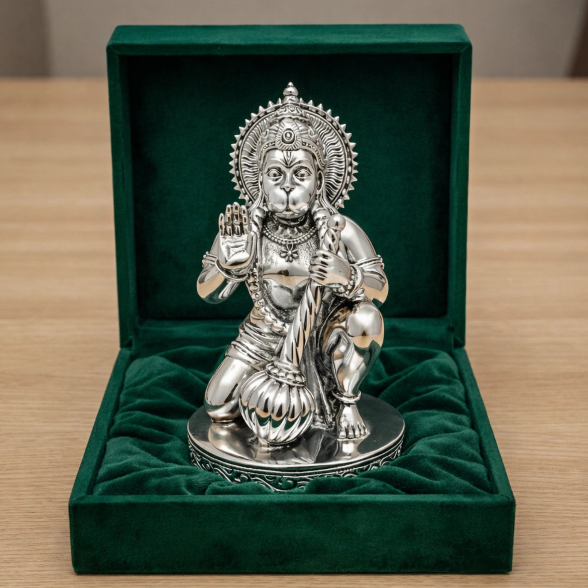 Hanuman Silver-Plated Idol Main image