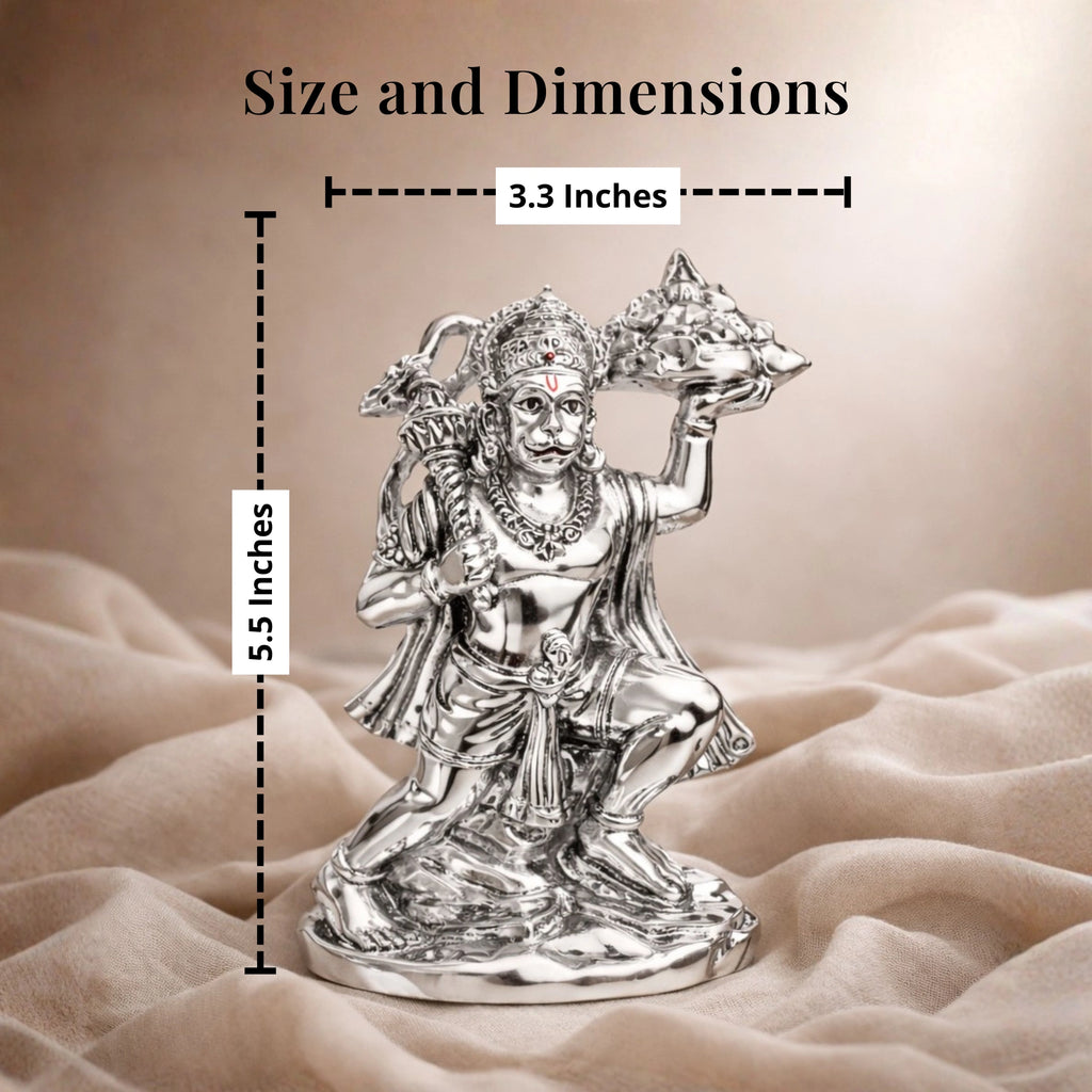 Standing Hanuman Silver-Plated Idol | Standard (5.5")