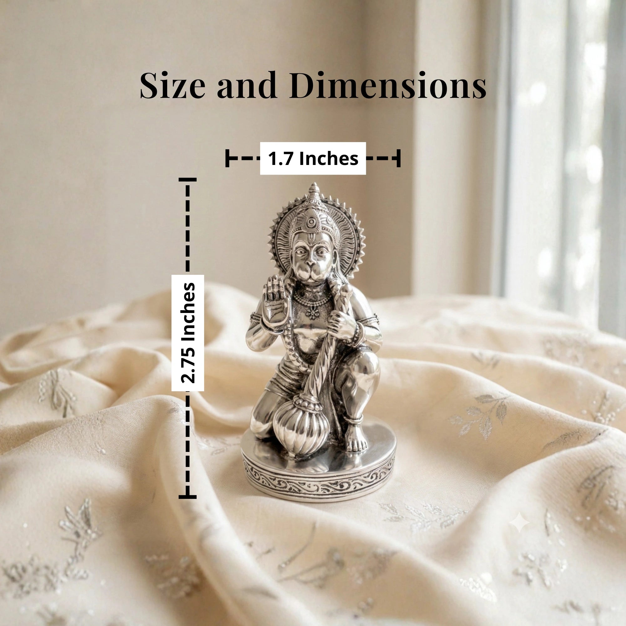 Hanuman Silver-Plated Idol Secondary image