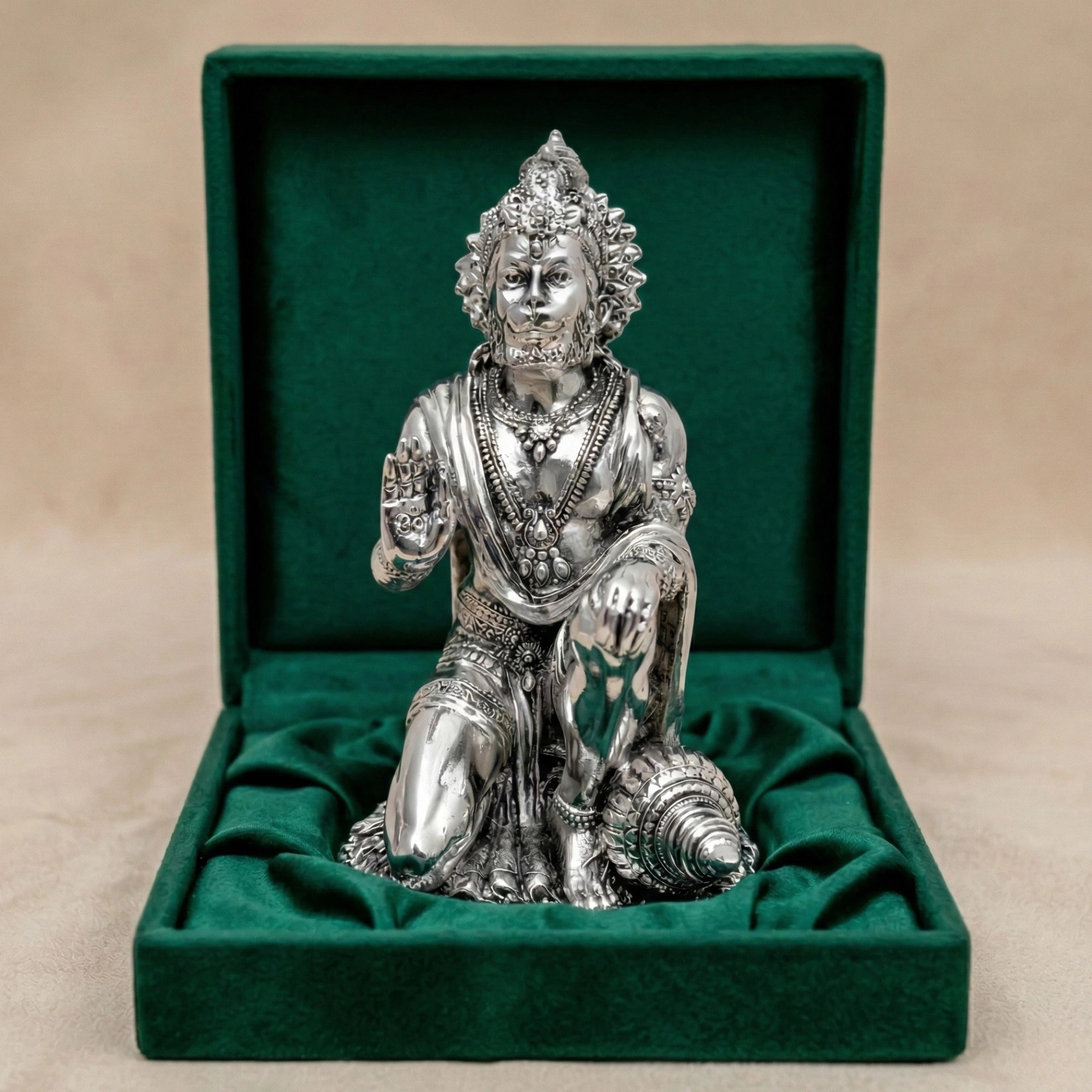 Hanuman Silver-Plated Idol (7") Main image