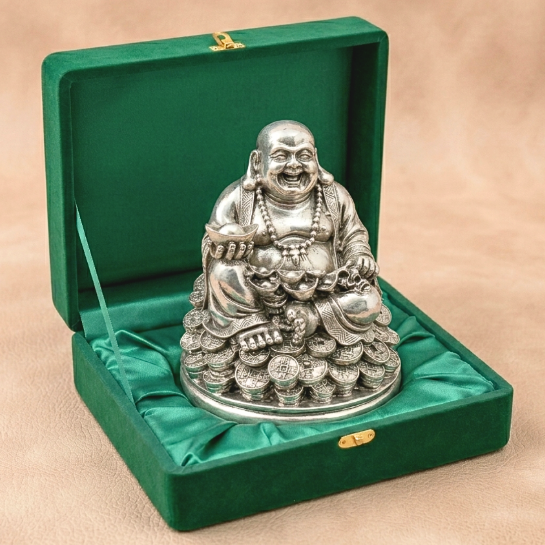 Silver Plated Buddha Idol | 5.5 inch Main image