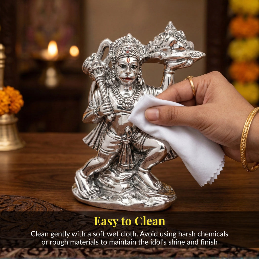 Standing Hanuman Silver-Plated Idol | Standard (5.5")