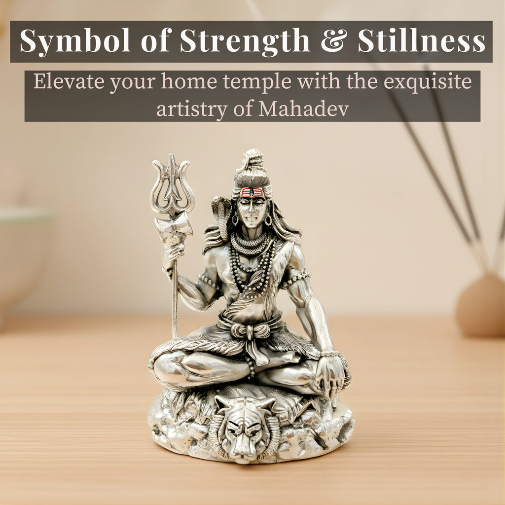 Lord Shiva Silver-Plated Idol | Standard (3.7")